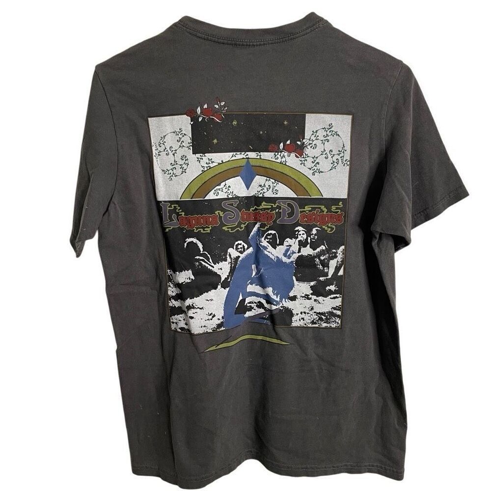 Stussy Laguna Stussy Designs Mens LSD Tribe T-Shirt S Black Pigment Dyed Graphic